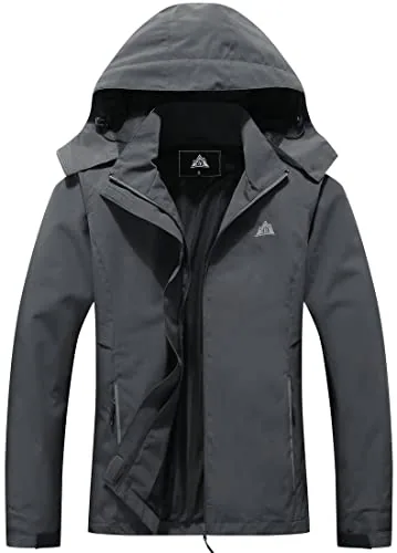Hooded Rain Jacket, Dark Gray