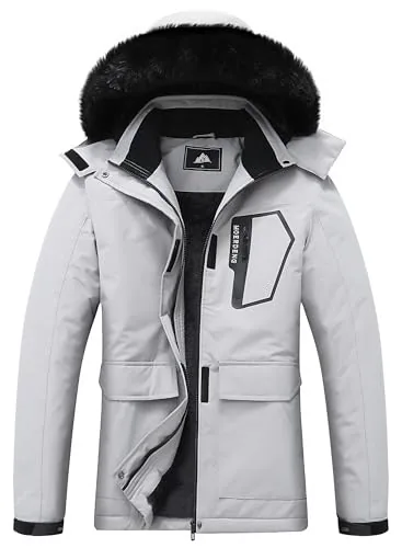 Hooded Ski Jacket III, Light Gray