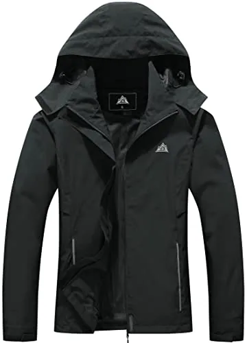 Hooded Rain Jacket, Black