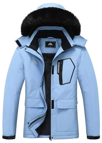Hooded Ski Jacket III, Denim Blue