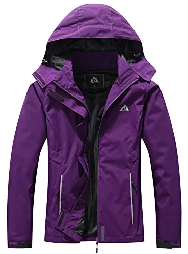 Hooded Rain Jacket, Purple