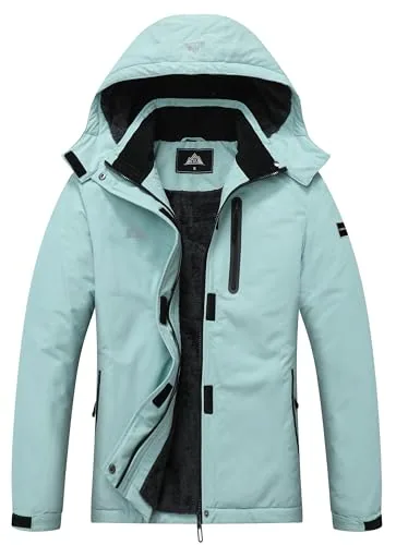 Hooded Winter Coat IV, Light Green