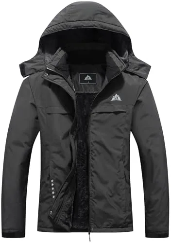 Hooded Ski Jacket, Dark Gray